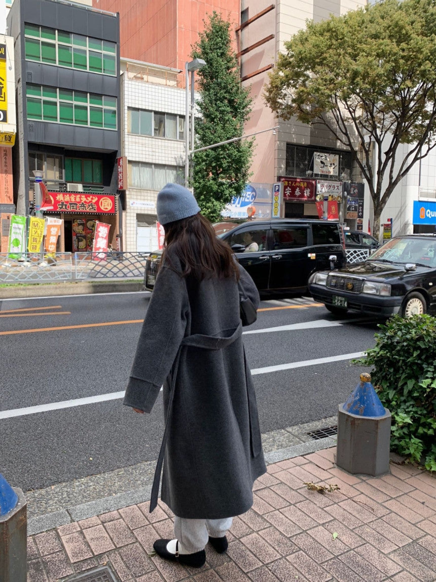 Cookie long handmade coat-2col