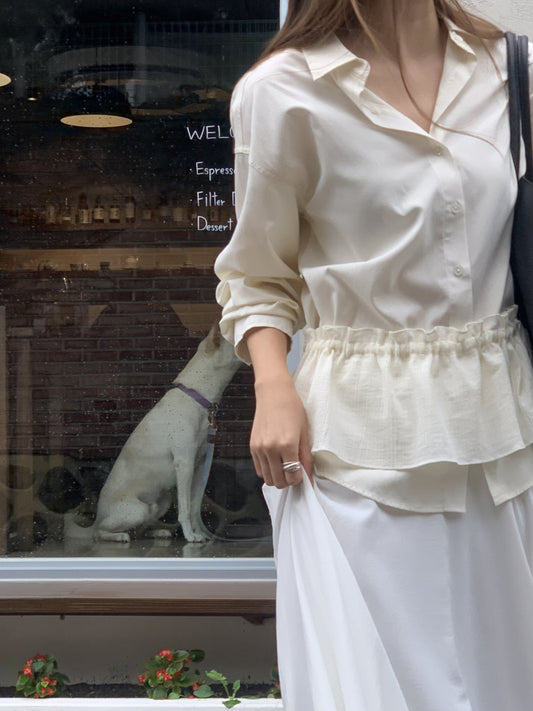 Frill layered wrap skirt-3col