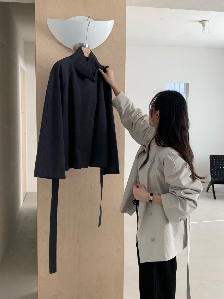 Butter hidden trench jacket-2col