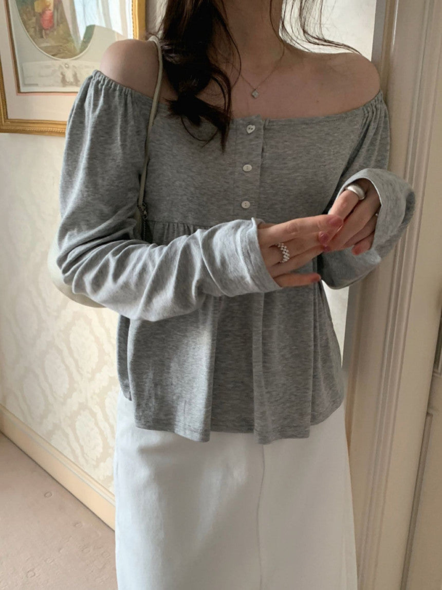 sale ivory即納 en blouse T-2col