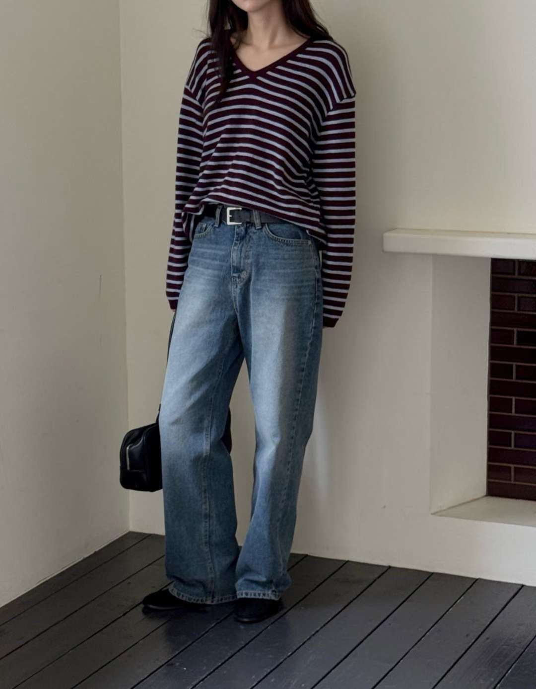 s.t v neck knit-3col
