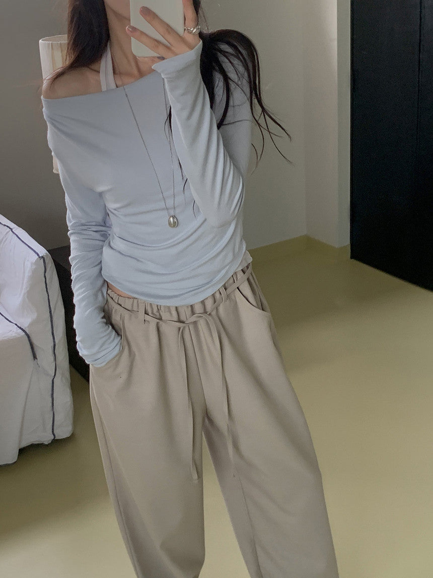 mousse wool slacks-3col