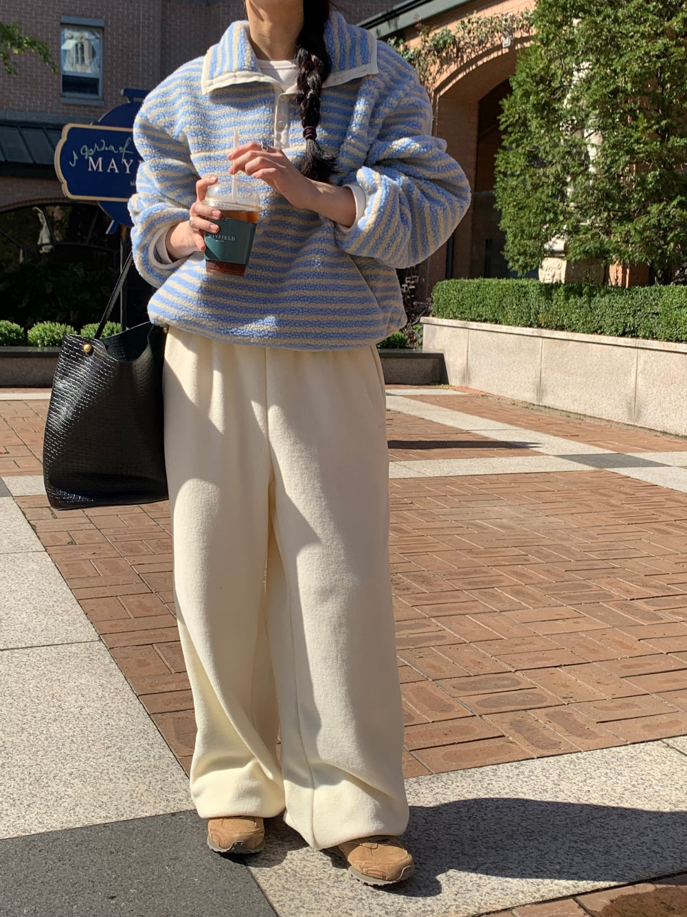 mix fleece pants-4col