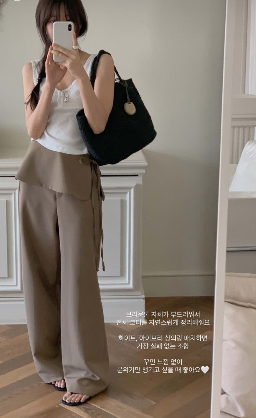 wrap slacks set-3col
