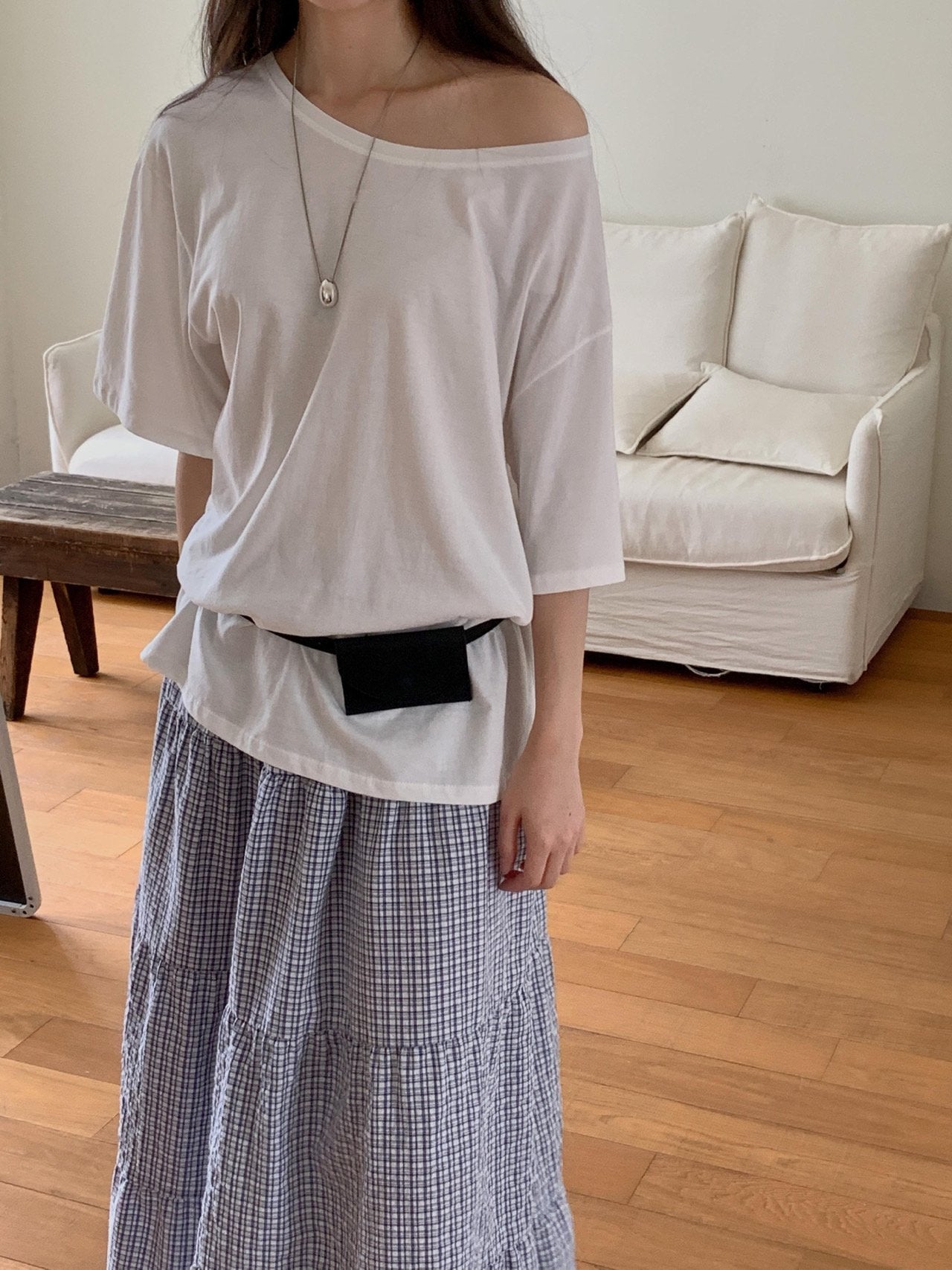 Off-shoulder T-4col