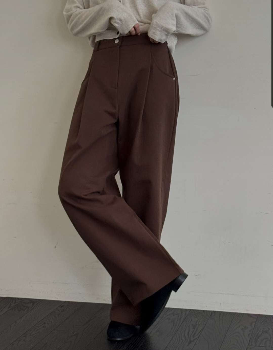 cotton return pants-3col
