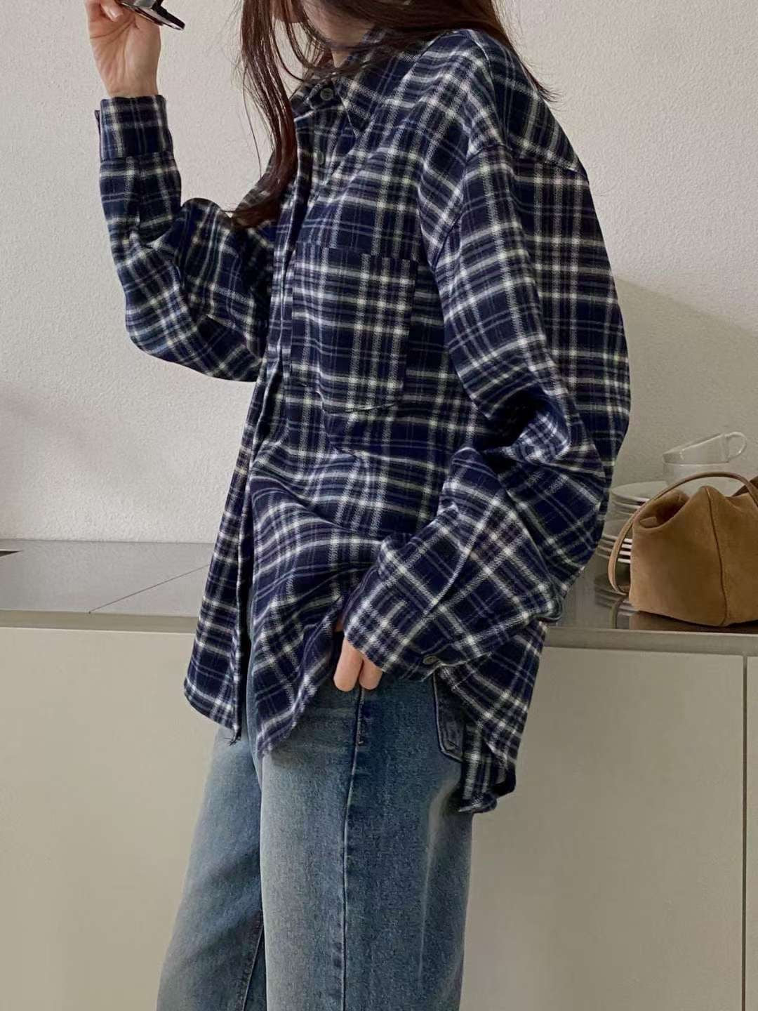 Taco check shirt-2col