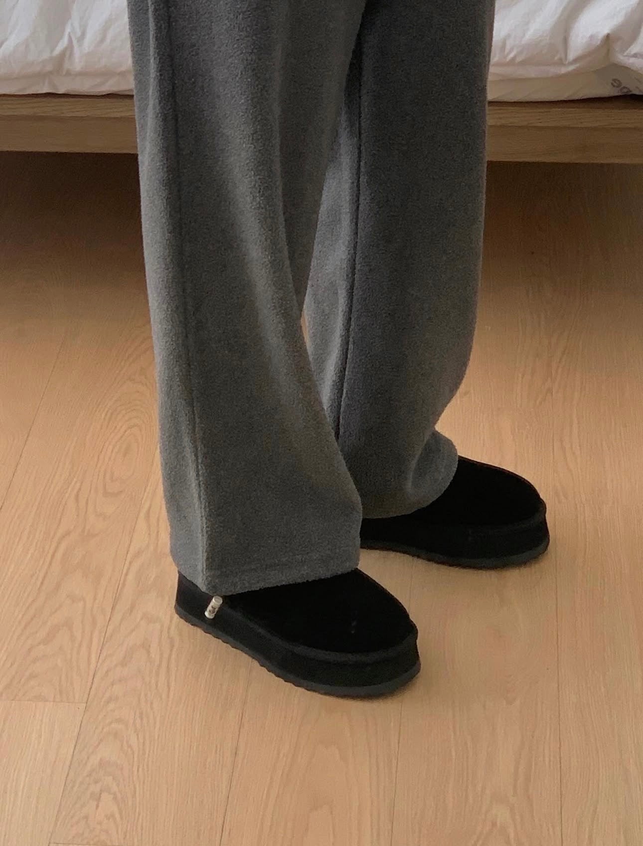 liter snow 2way fleece straight pants-2col