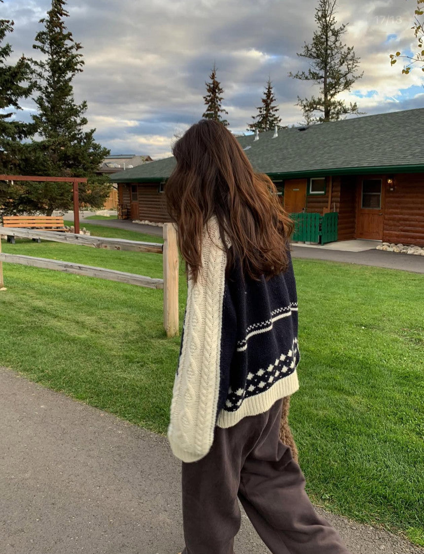 Flower kowechan knit-2col