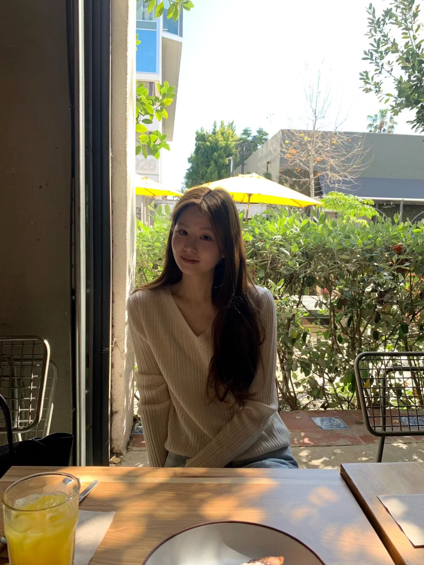 Ounce v neck rib knit-3col