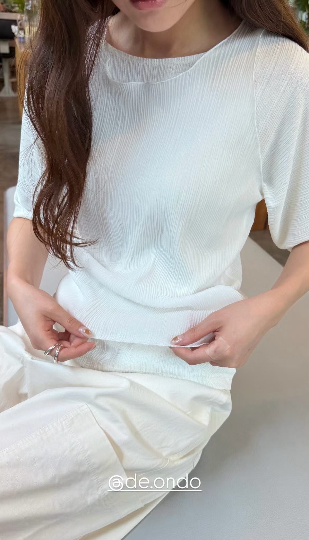 deondo pleats half T-4col