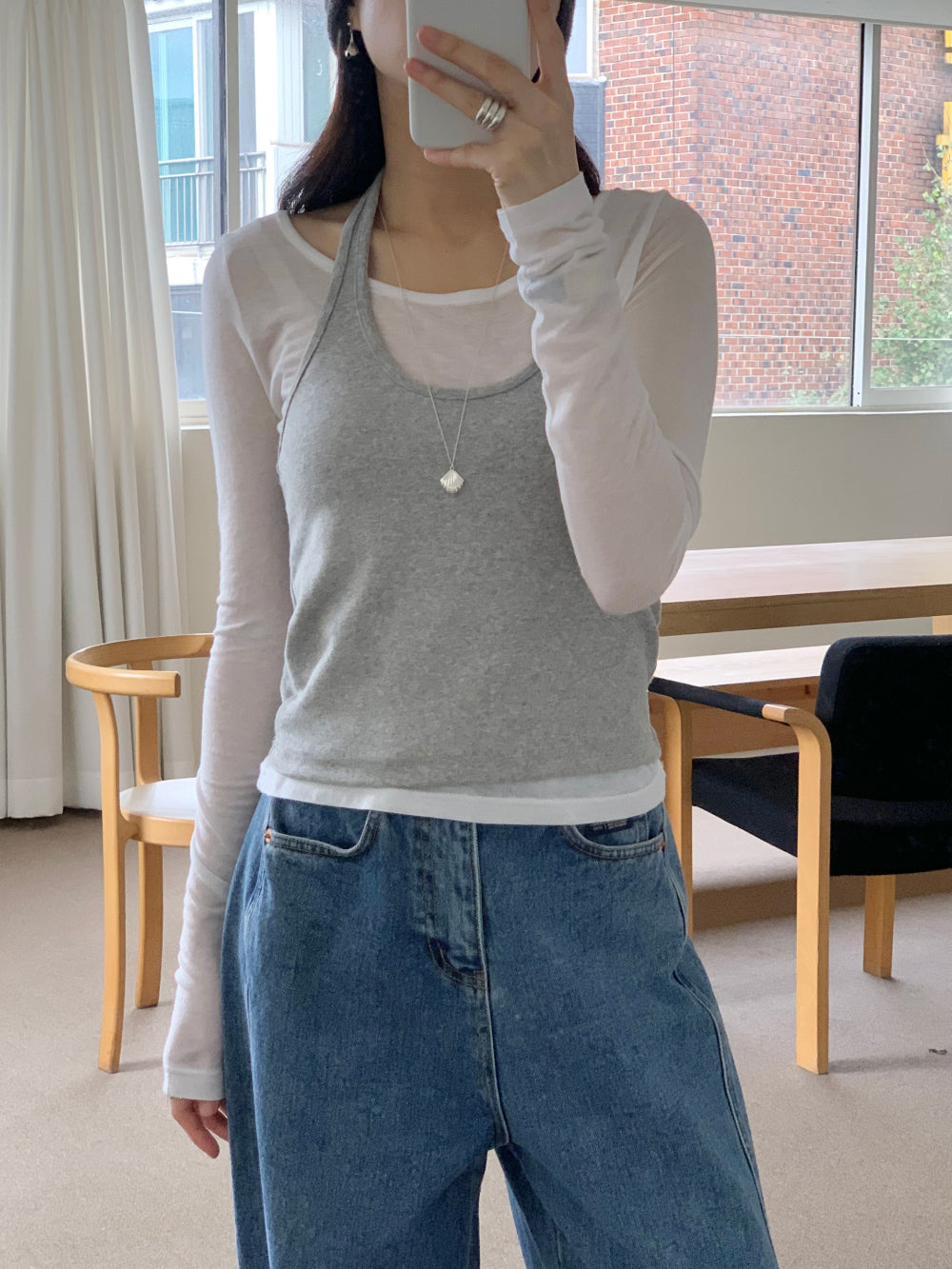 Halter layered set T-4col