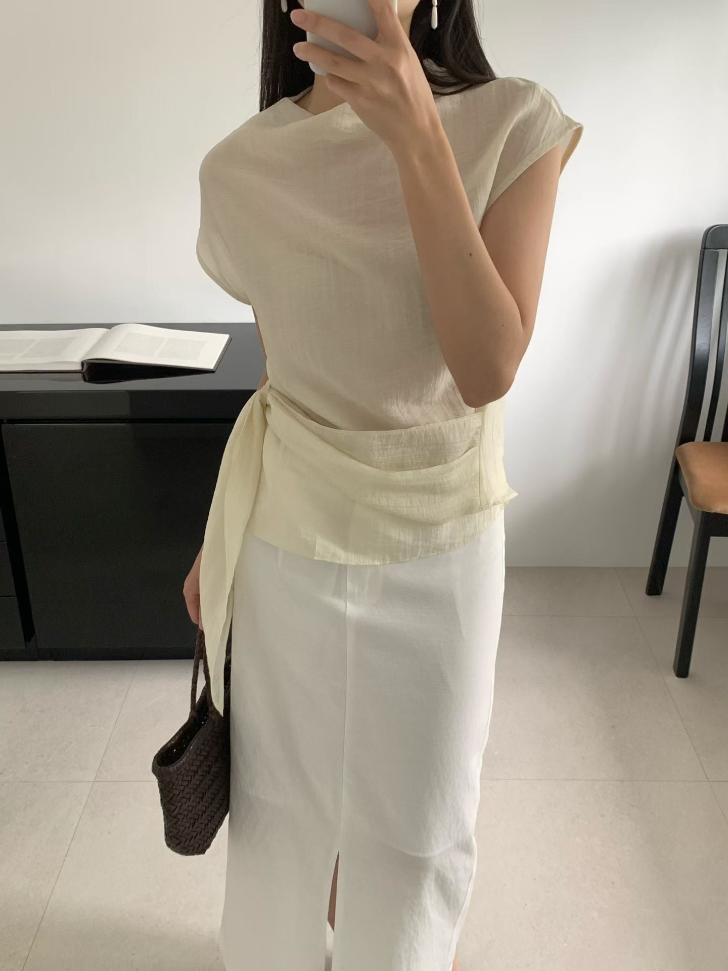 Evel wrap blouse-2col