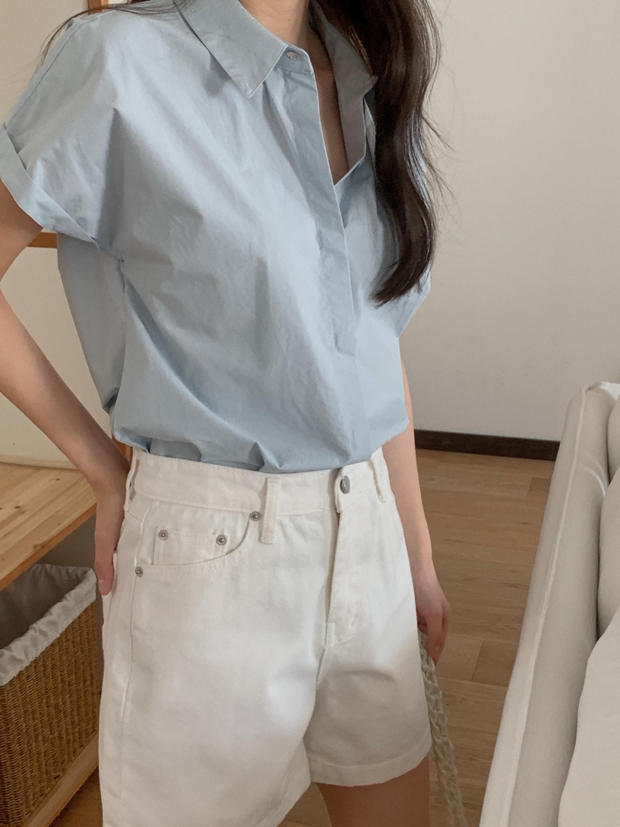 Cotton cabra shirt-3col