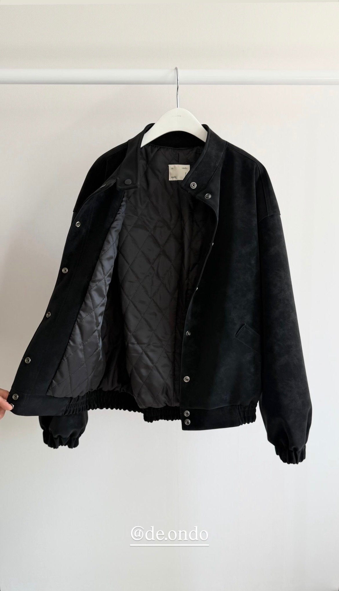 deondo nubuck quilted blouson-2col