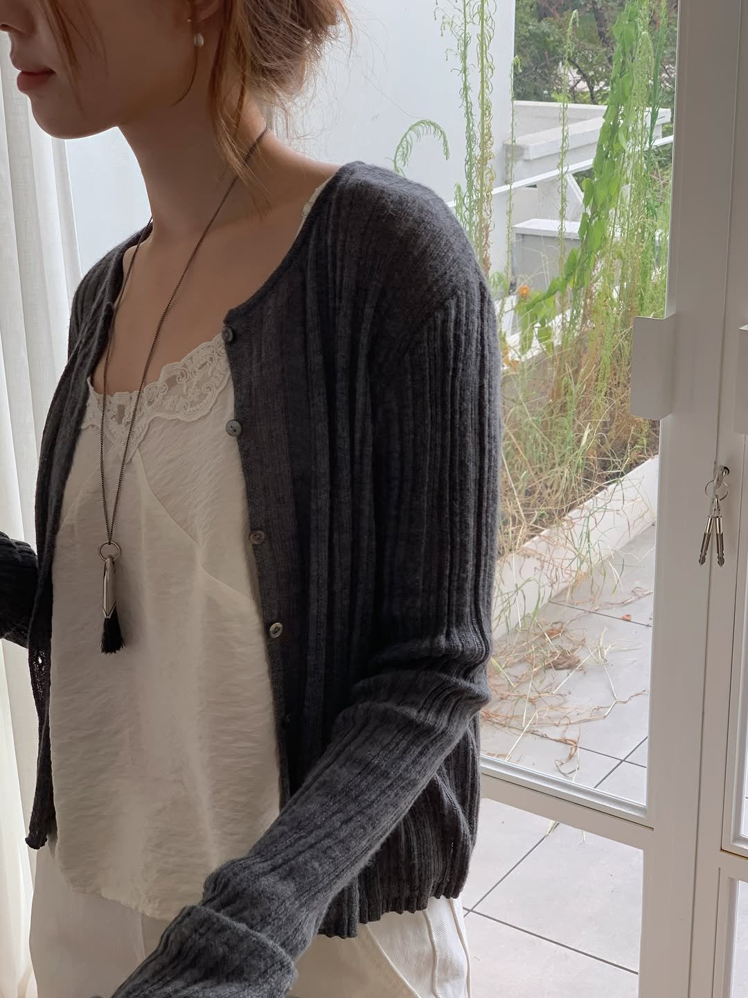 Bella alpaca round cardigan-3col