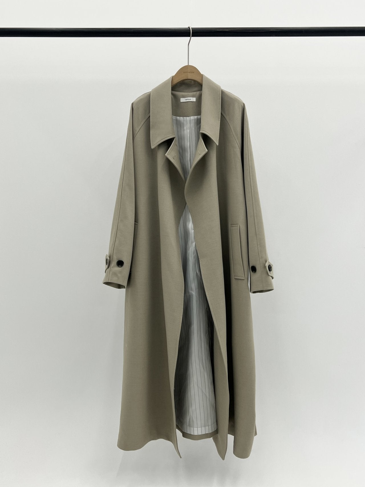 mare stripe-lining trench coat-2col