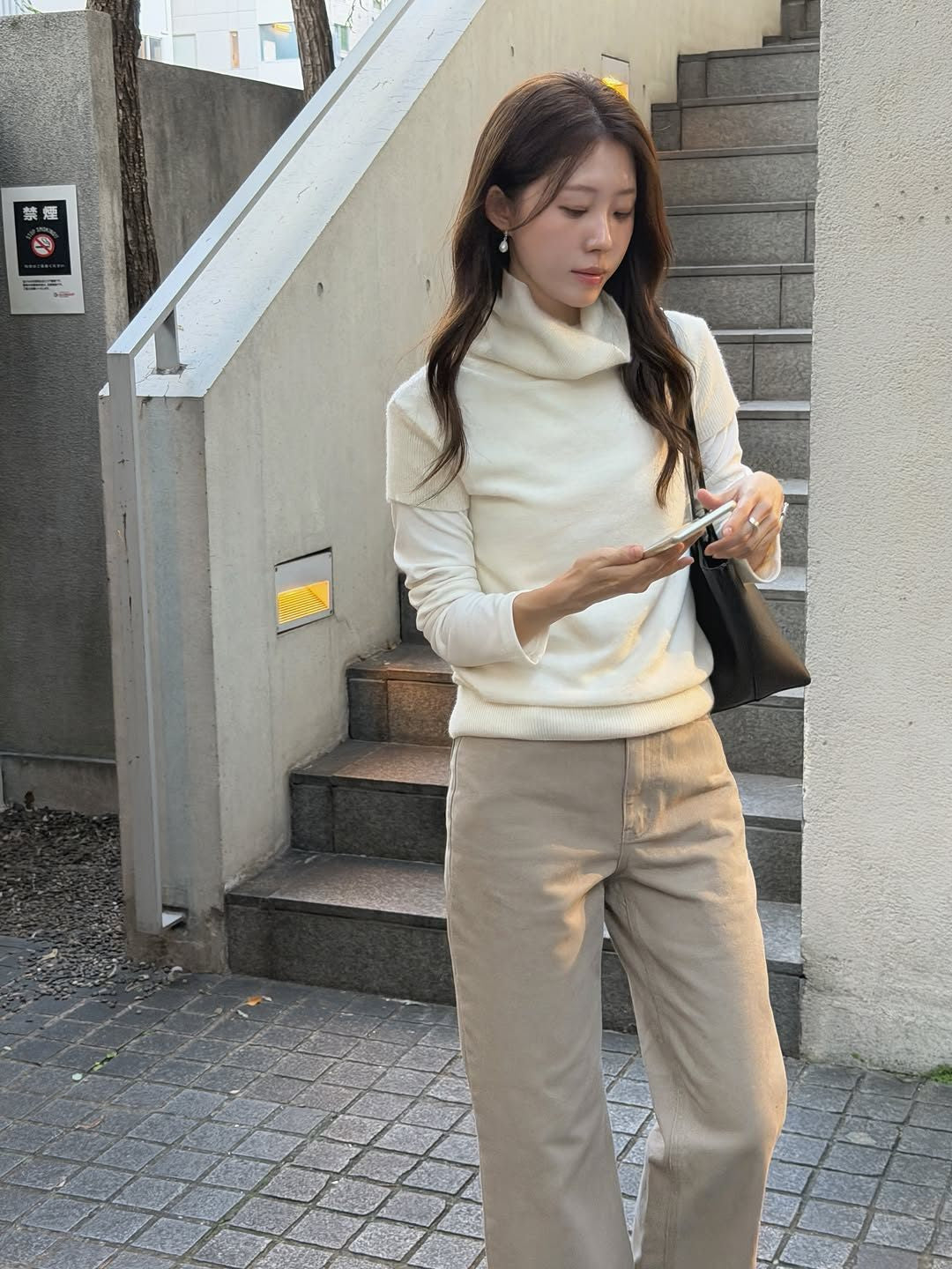 coel fox turtleneck short-sleeve knit-3col