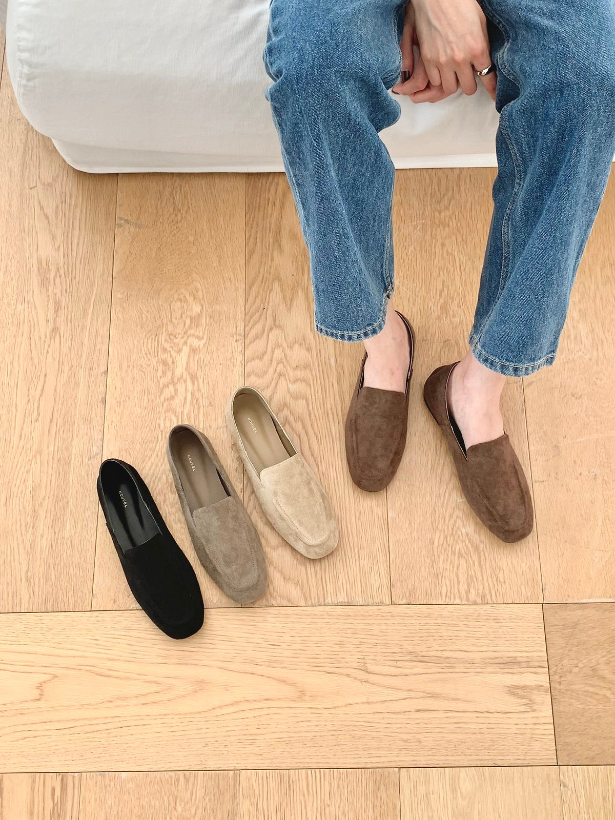 Suede Soft Loafers-4col