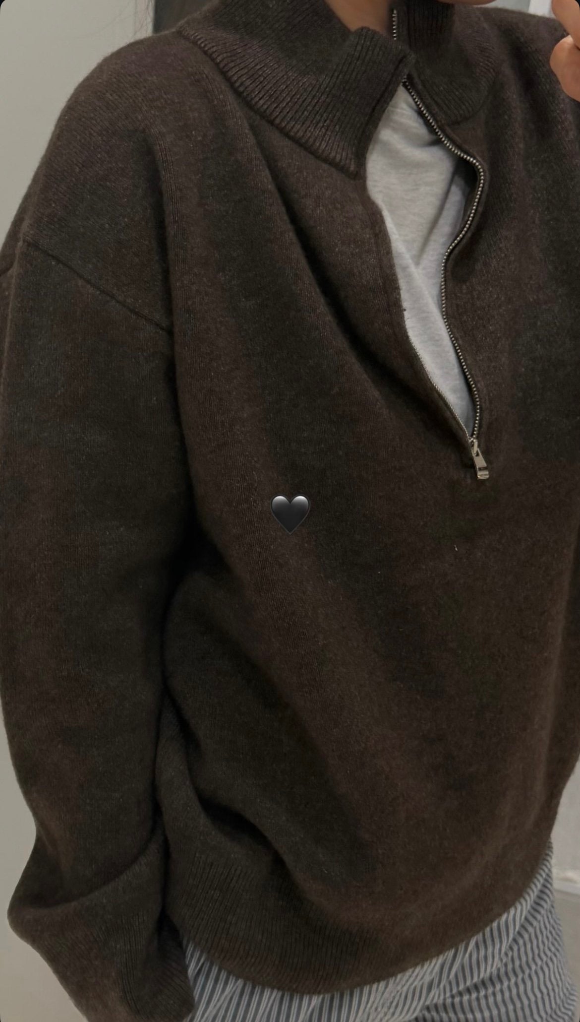 deondo cash double half zip sweater-4col