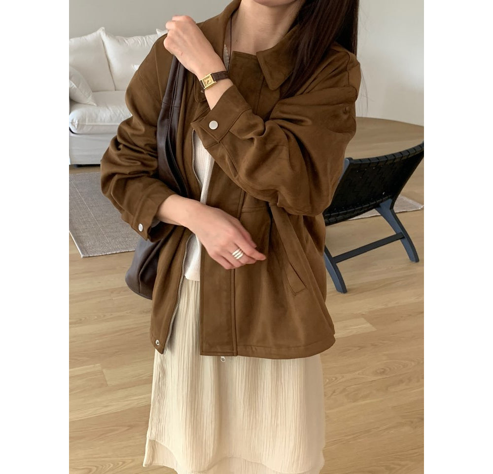 Mented Suede Jacket-2col
