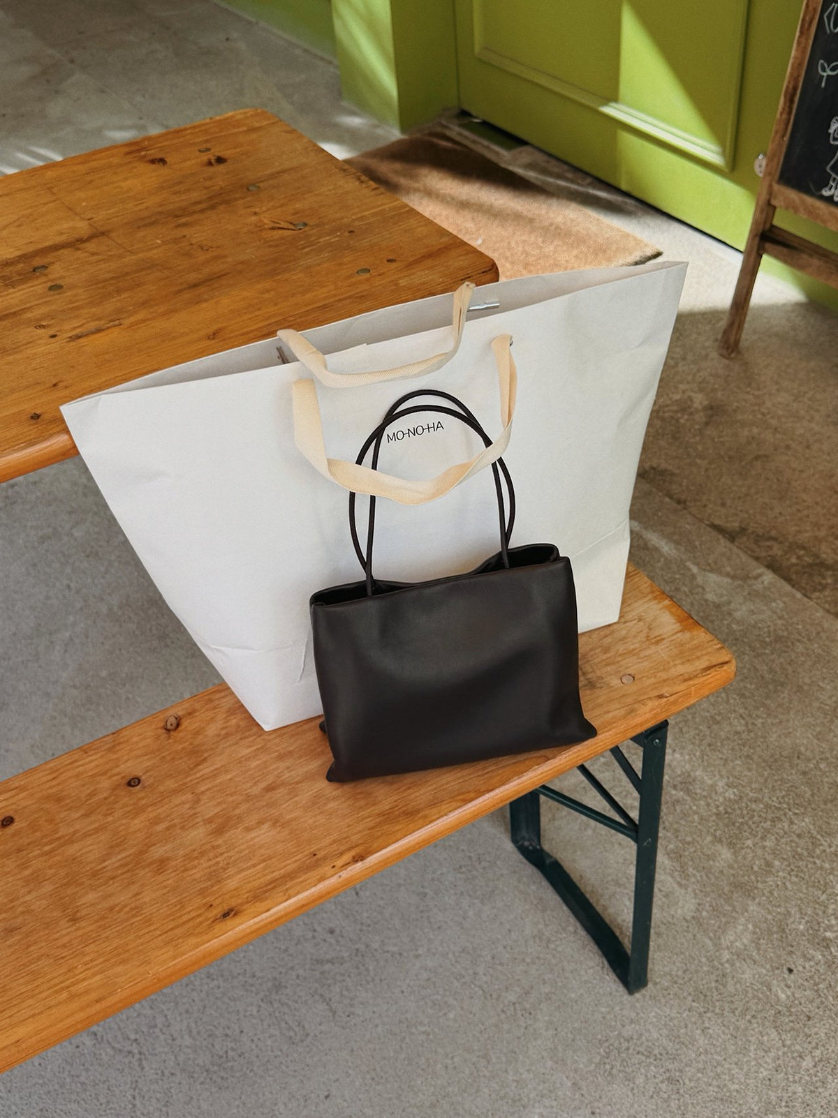Lamb leather laptop bag