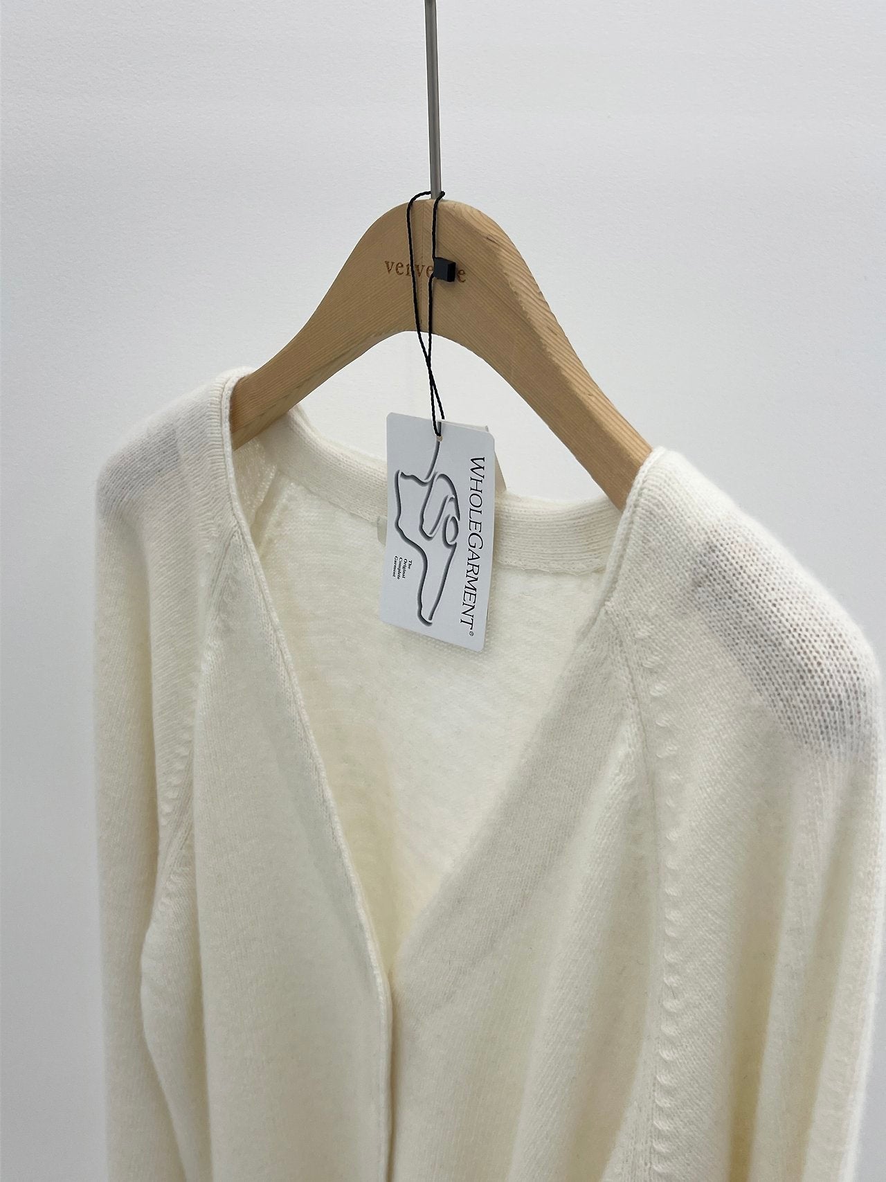 solene cashmere v-neck whole-garment cardigan-3col