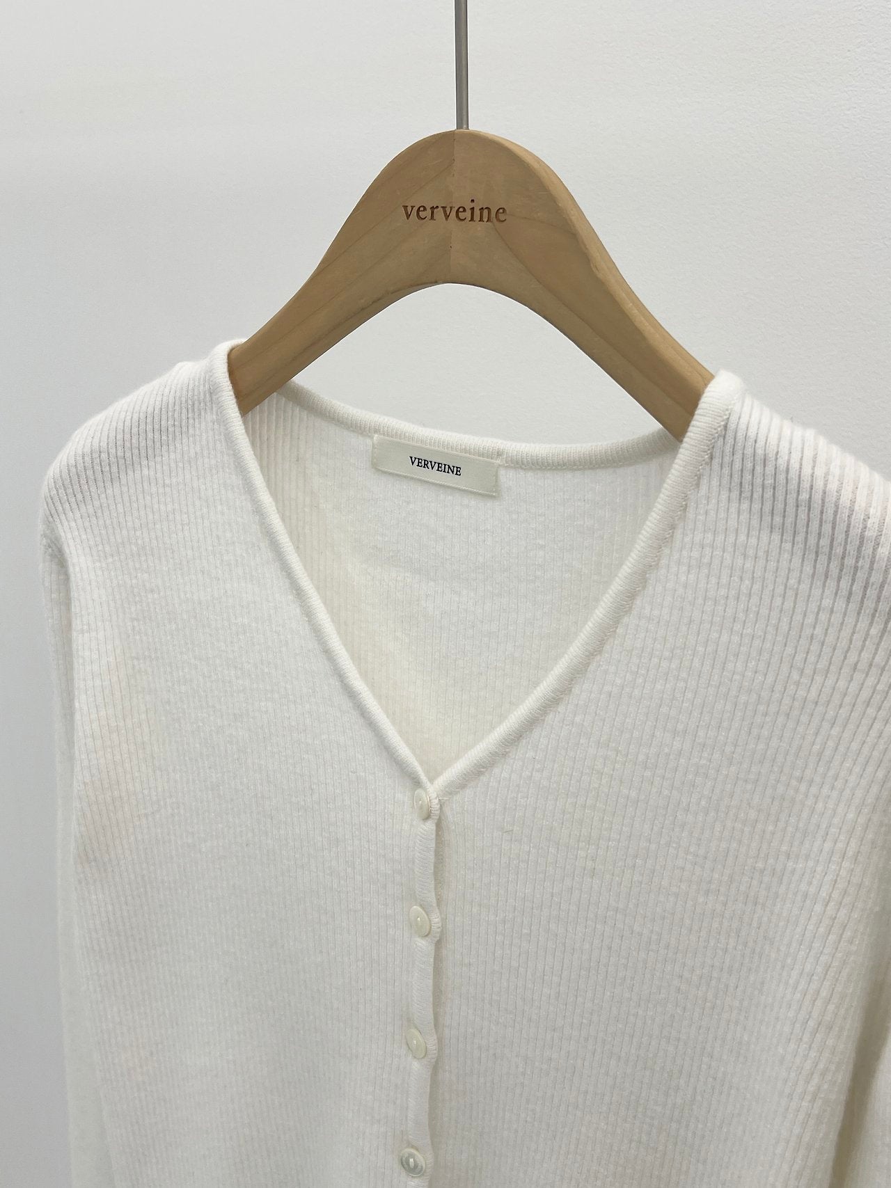 Bella rib V-neck cardigan-3col