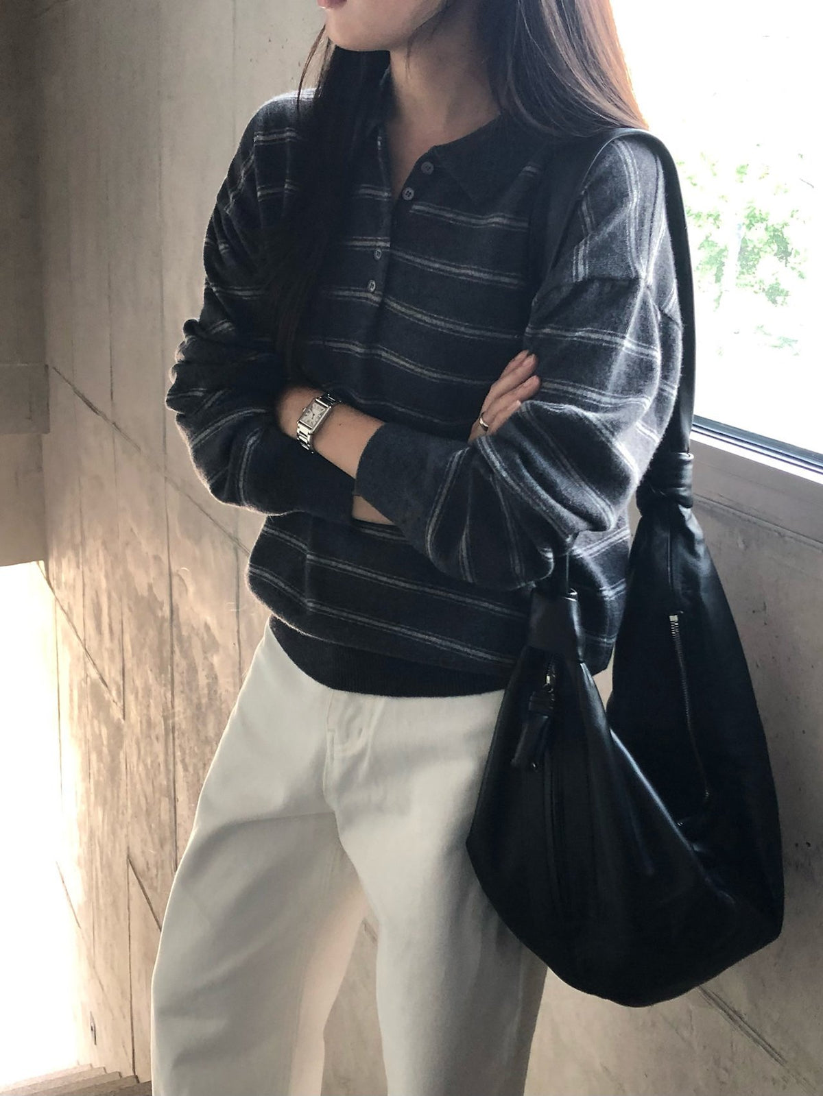 urban stripe knit-3col