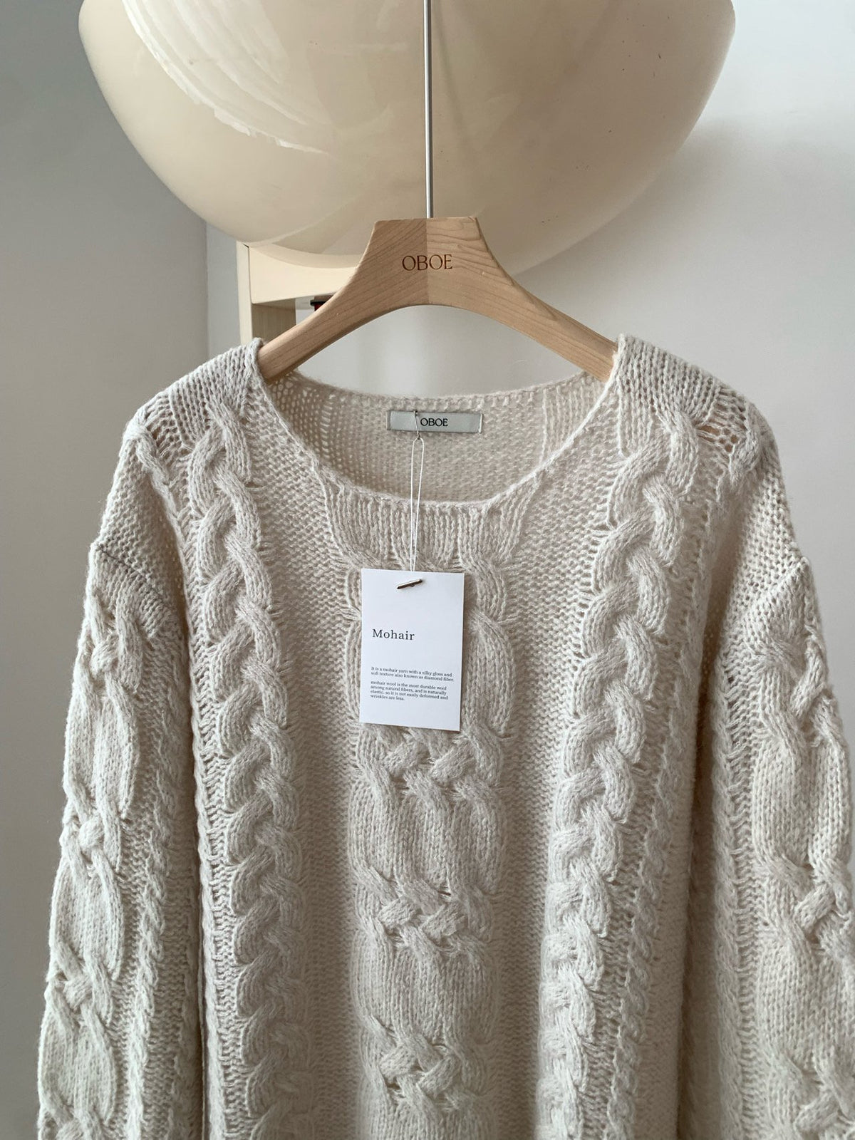 mohair cable knit-2col