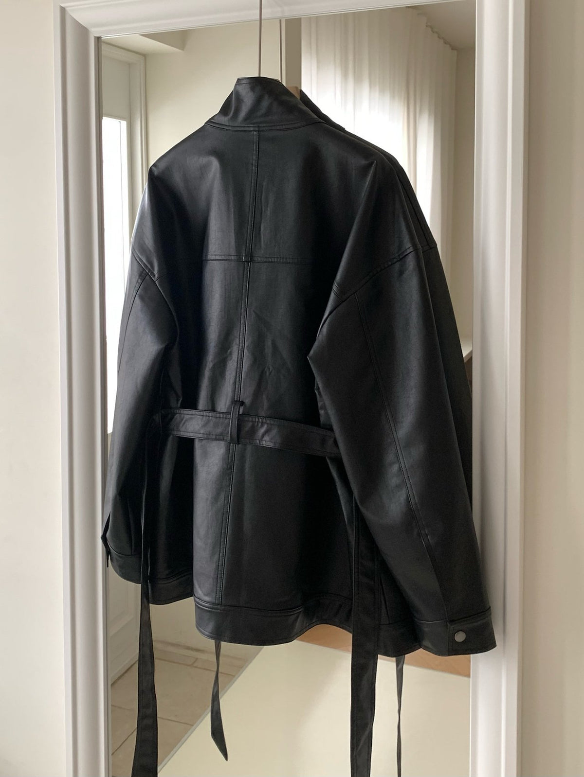 paris half leather jacket