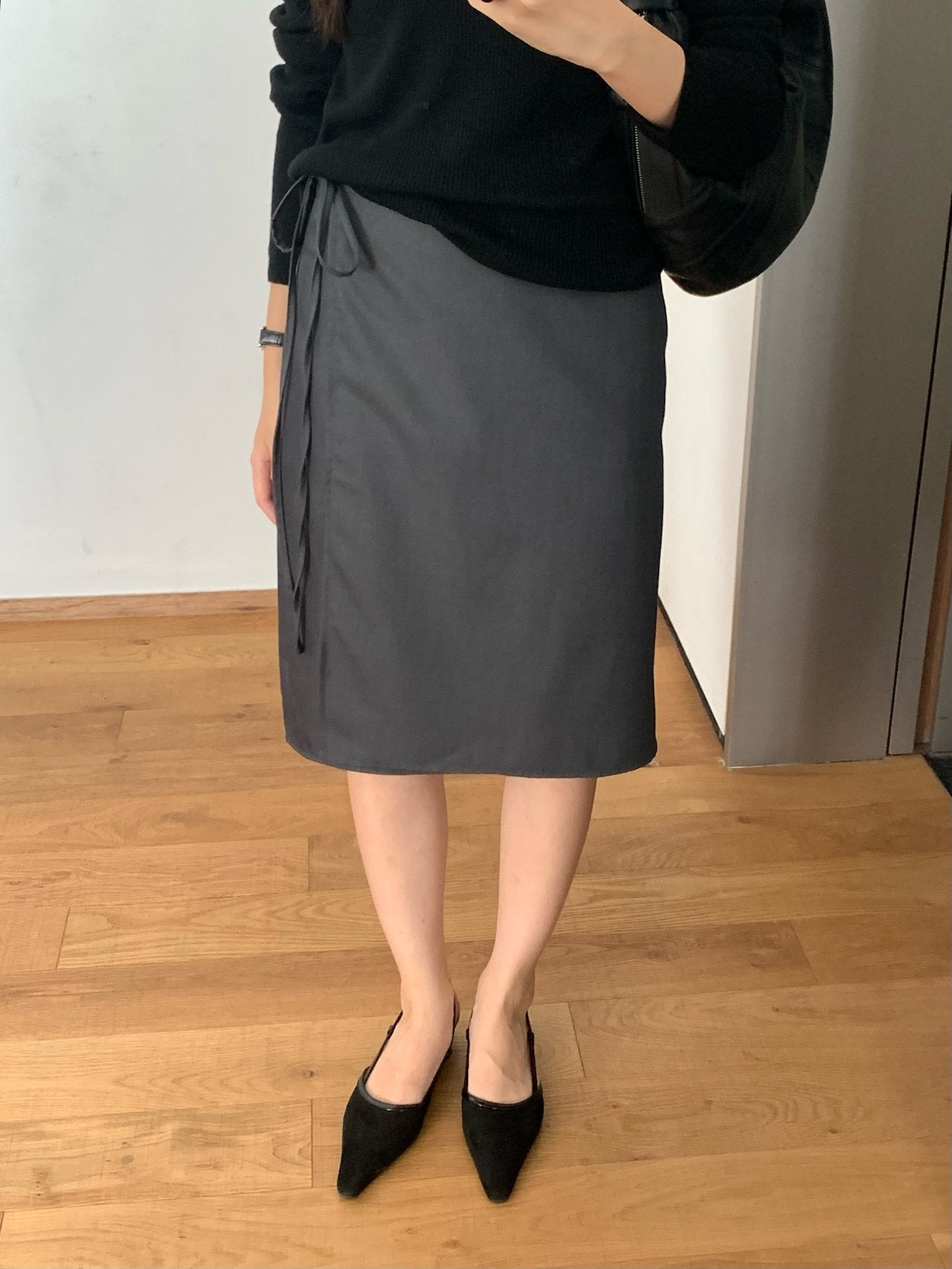 Sandy wrap skirt-2col