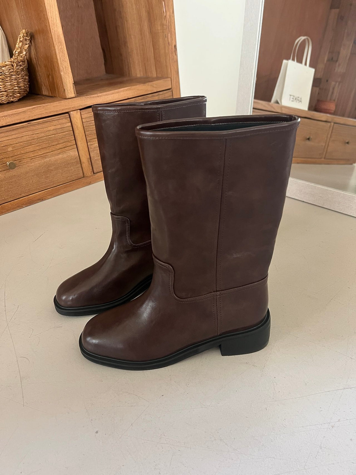 Vintage mid boots-2col