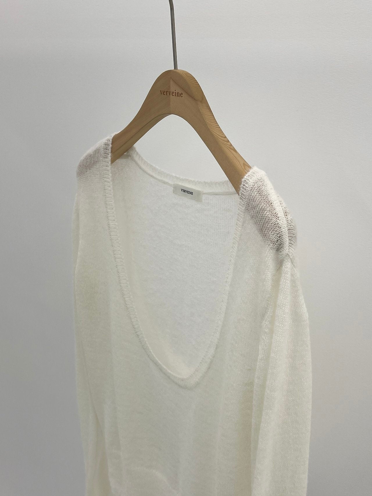 Erna mohair deep U-neck knit-3col