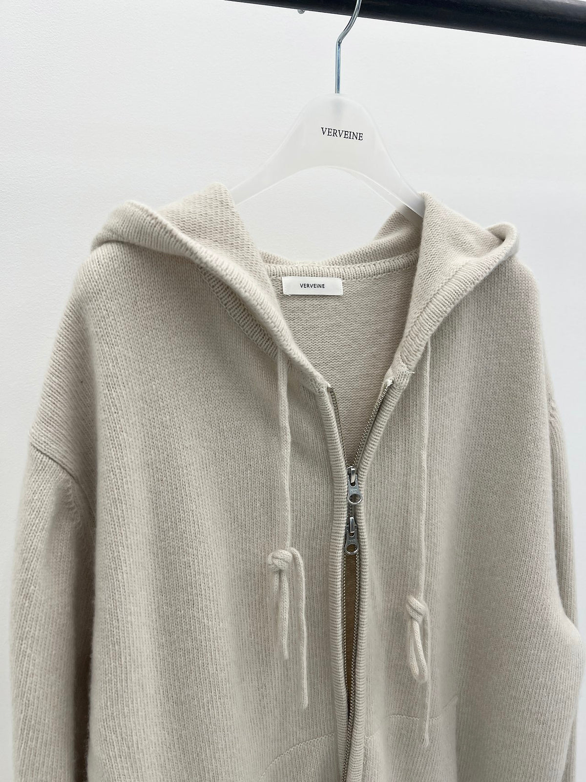 celeste cashmere hooded zip-up knit-2col