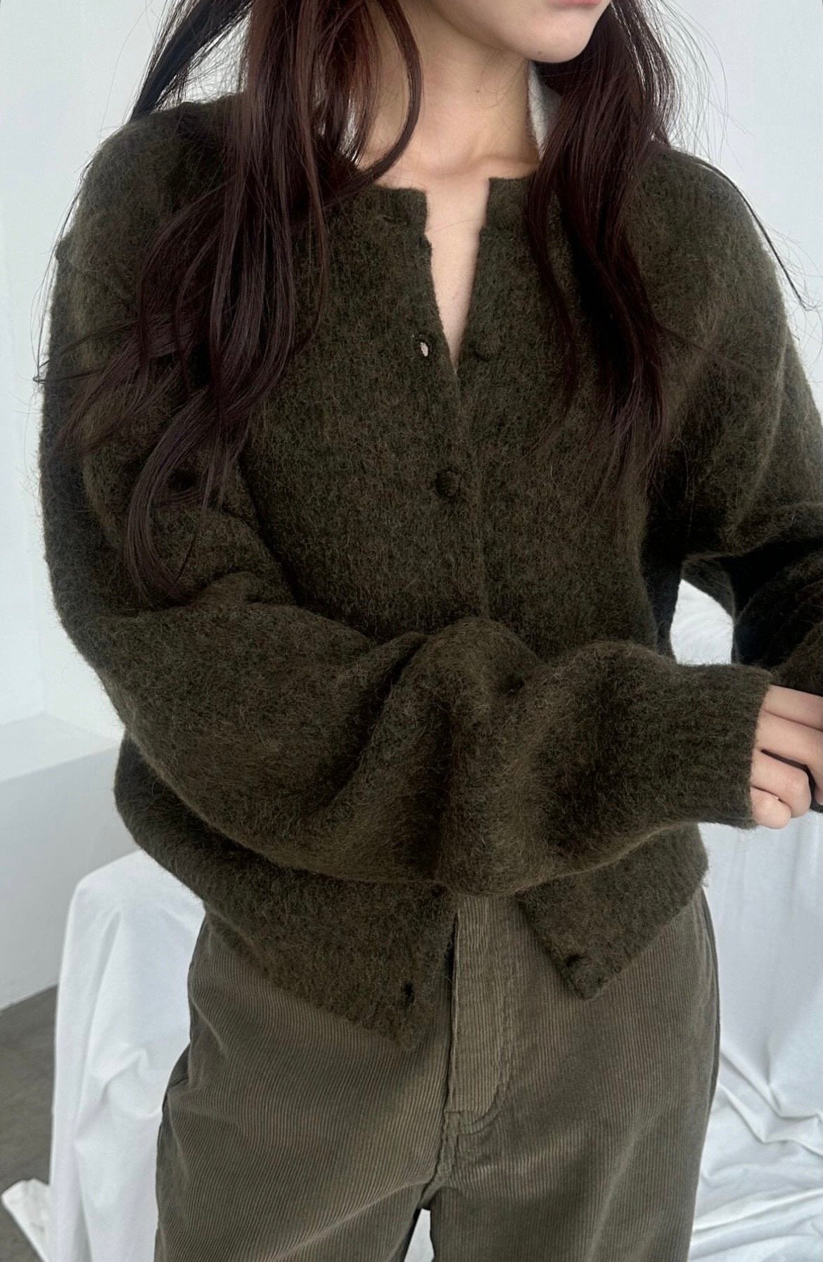 deondo Mohair Brush Cardigan-3col