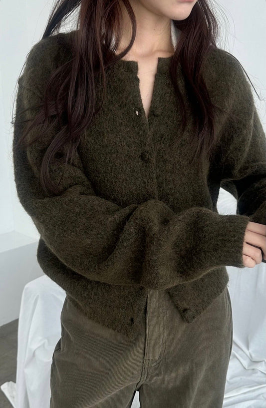 deondo Mohair Brush Cardigan-3col
