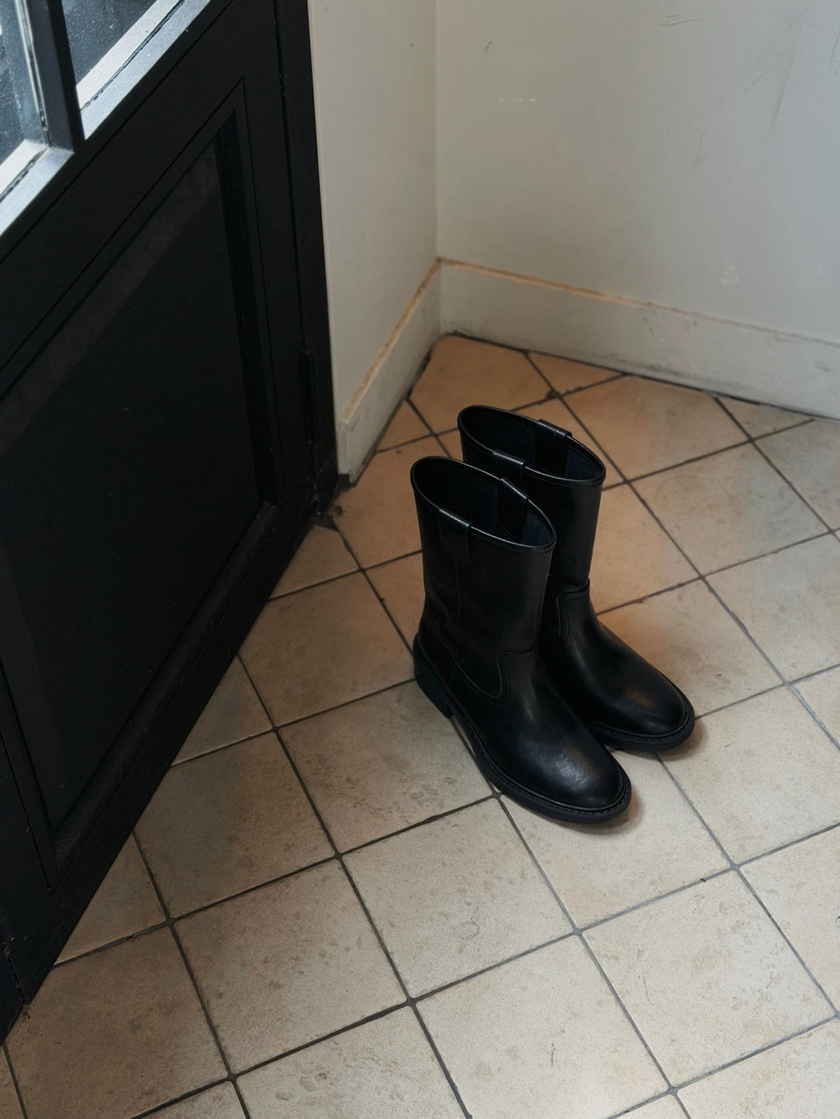 workwear leather boots-2col
