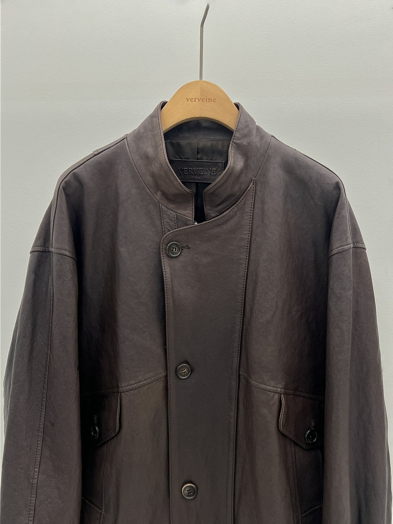 Hale lambskin leather blouson-2col