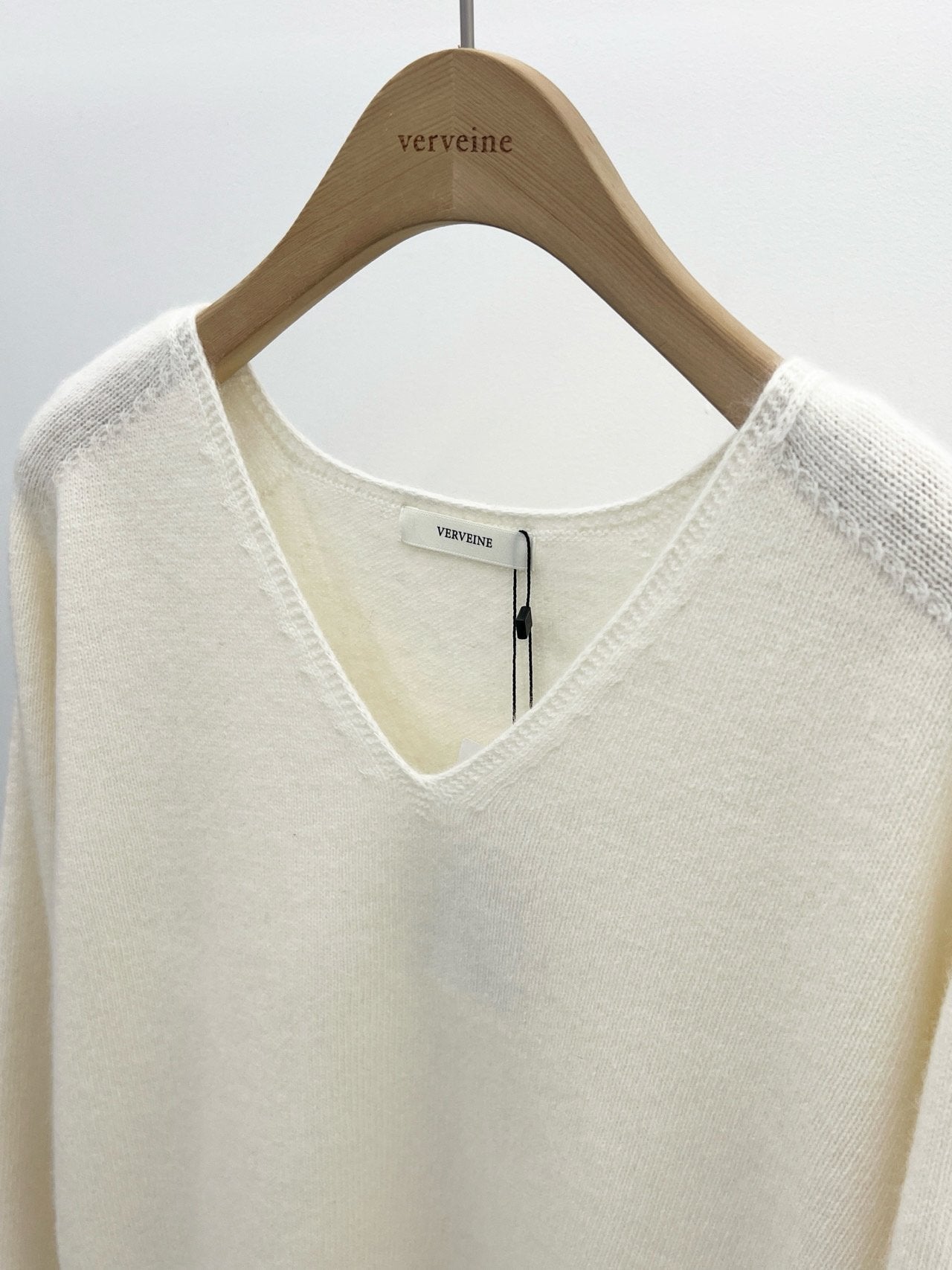 Hills fox wholegarment V-neck knit-3col