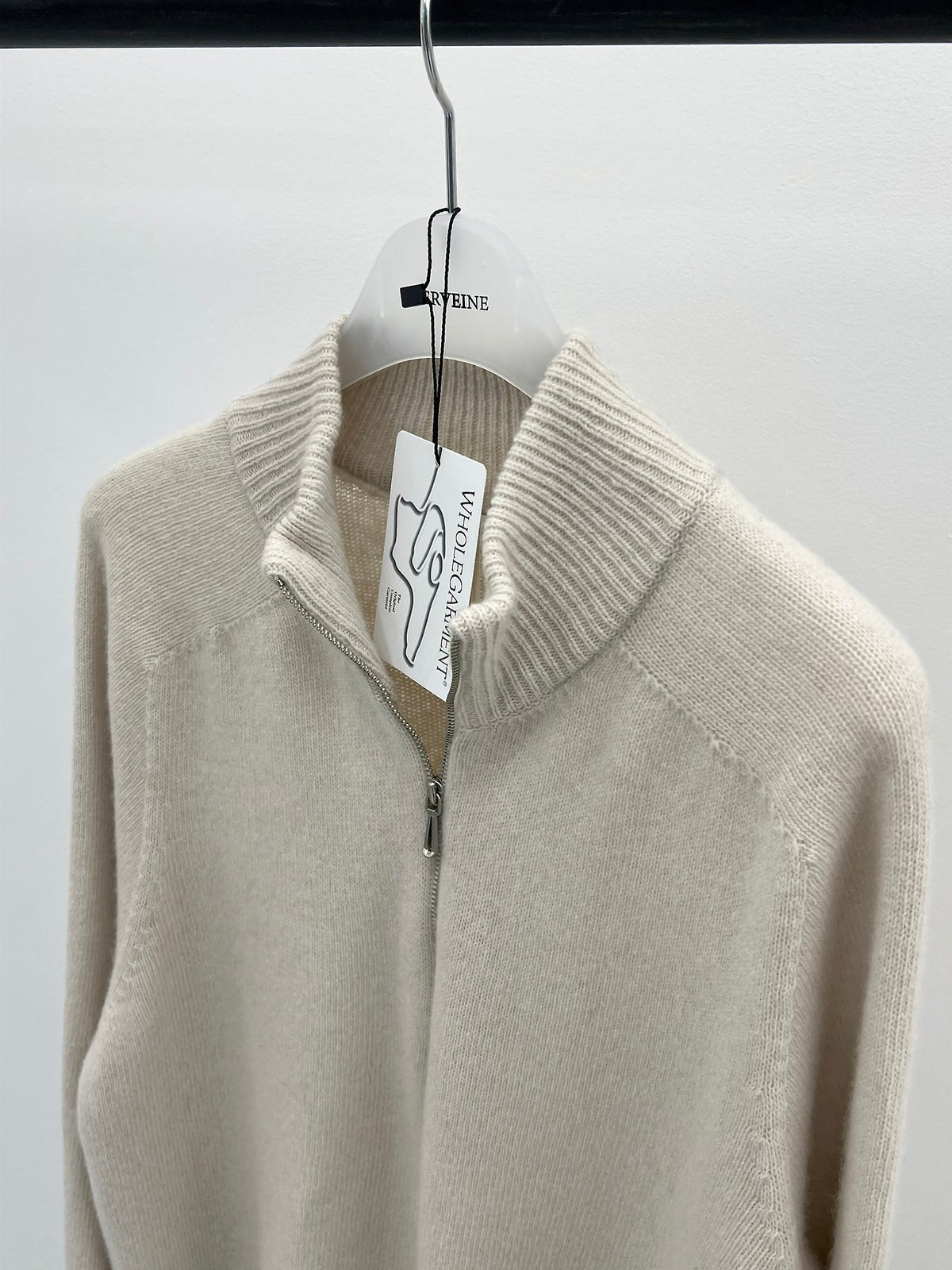 lorraine cashmere wholegarment half-zip knit-3col
