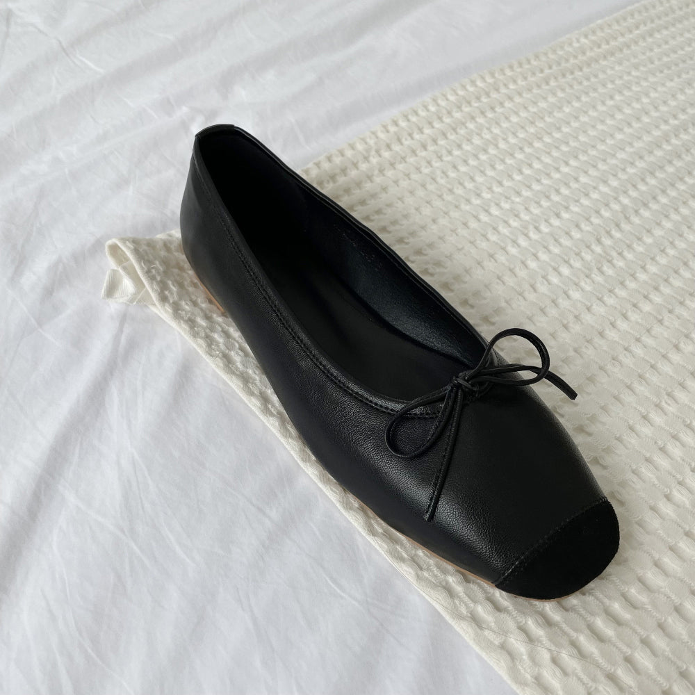 Square suede combi flat-3col