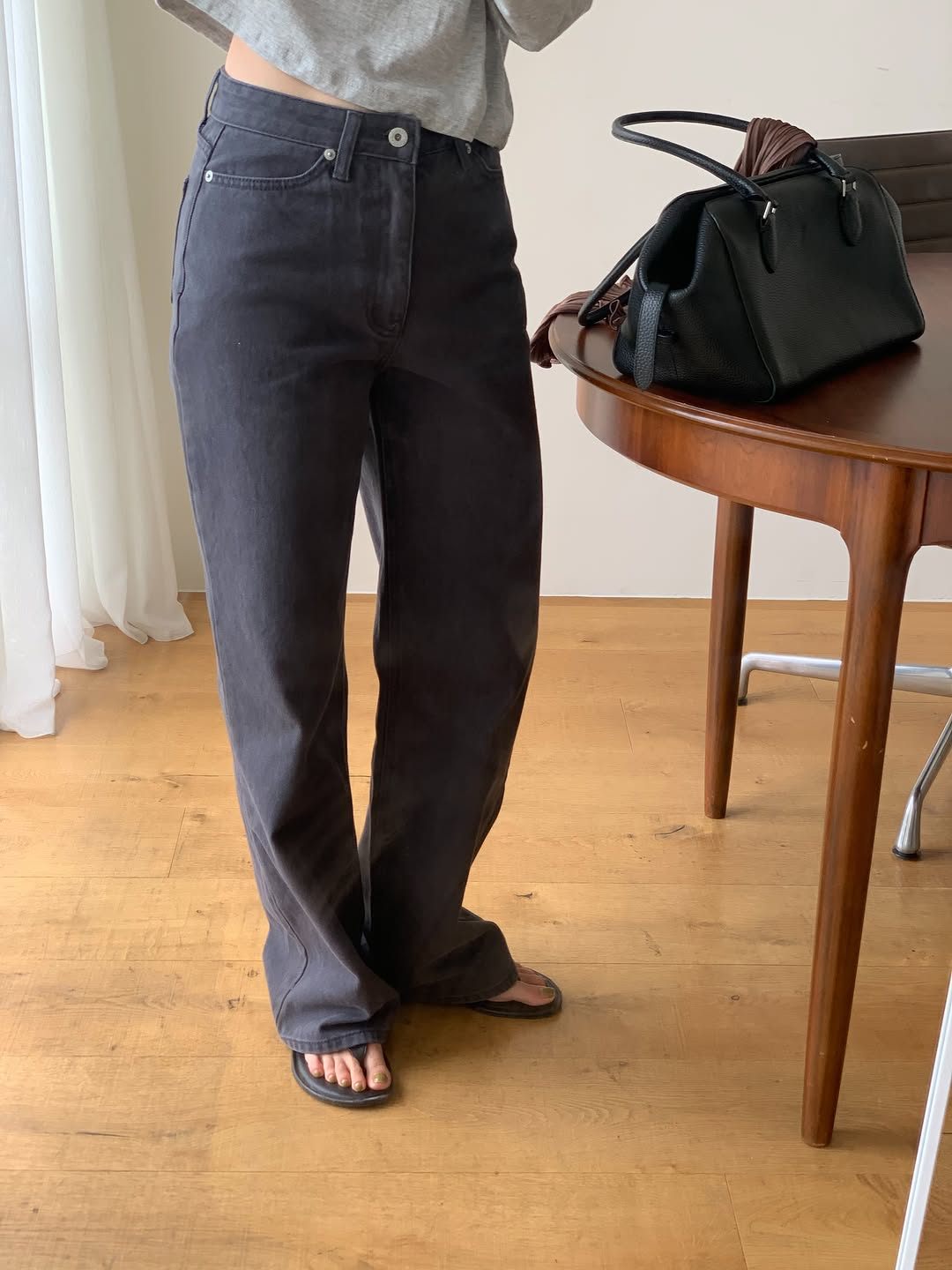 Marais vintage washing cotton pants-3col