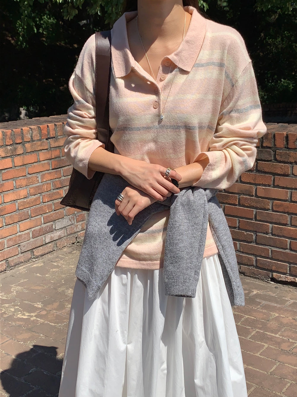 Greek collar knit-3col