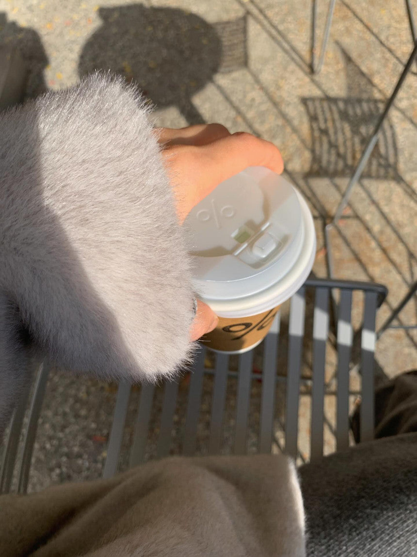 liter sand mink fur jacket-2col