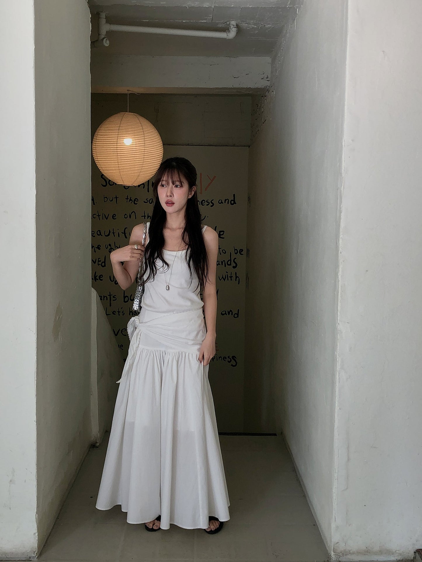 angle scarf&skirt set-2col