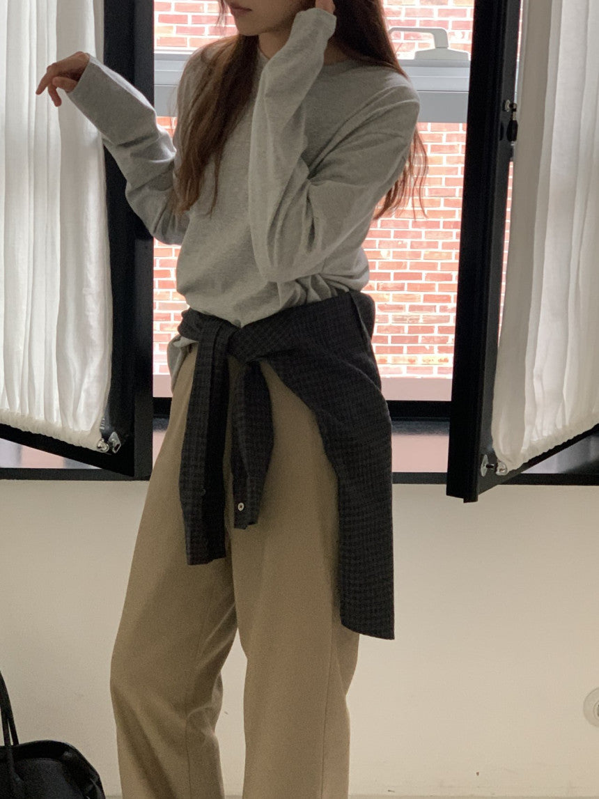 Pure brush cotton T-2col