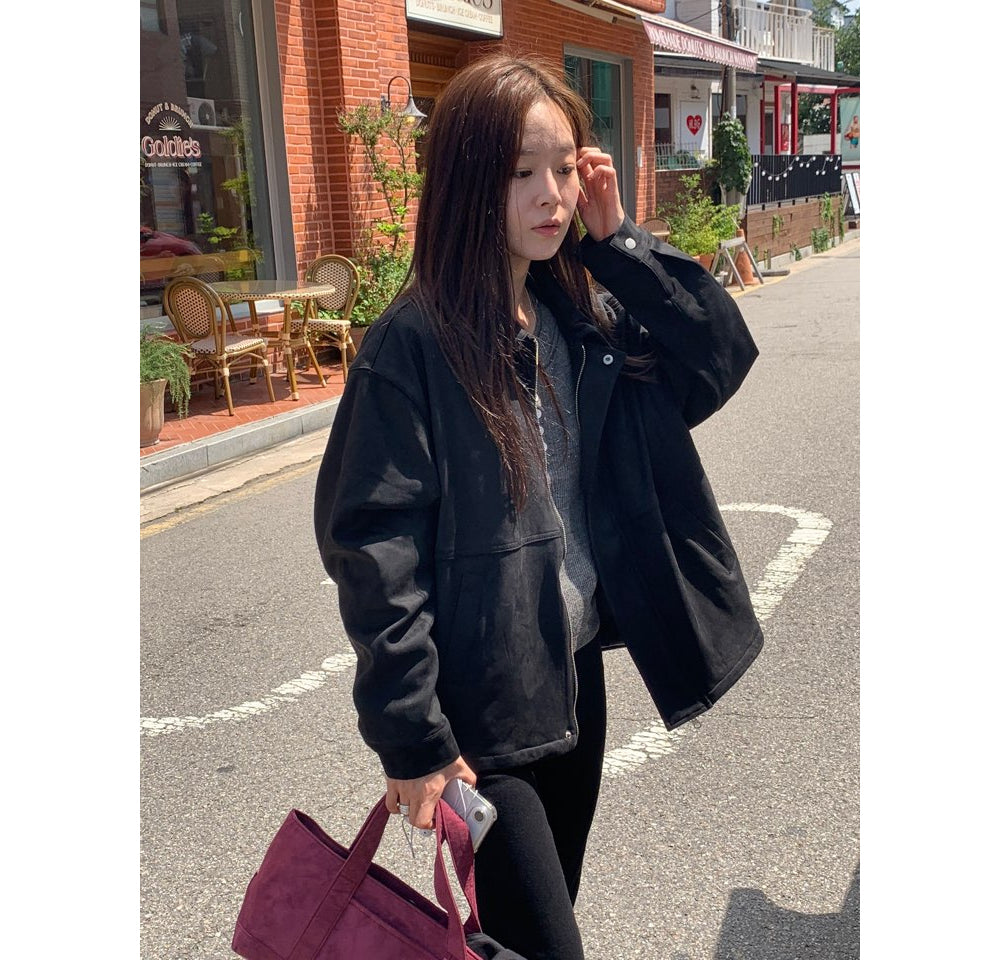 Mented Suede Jacket-2col