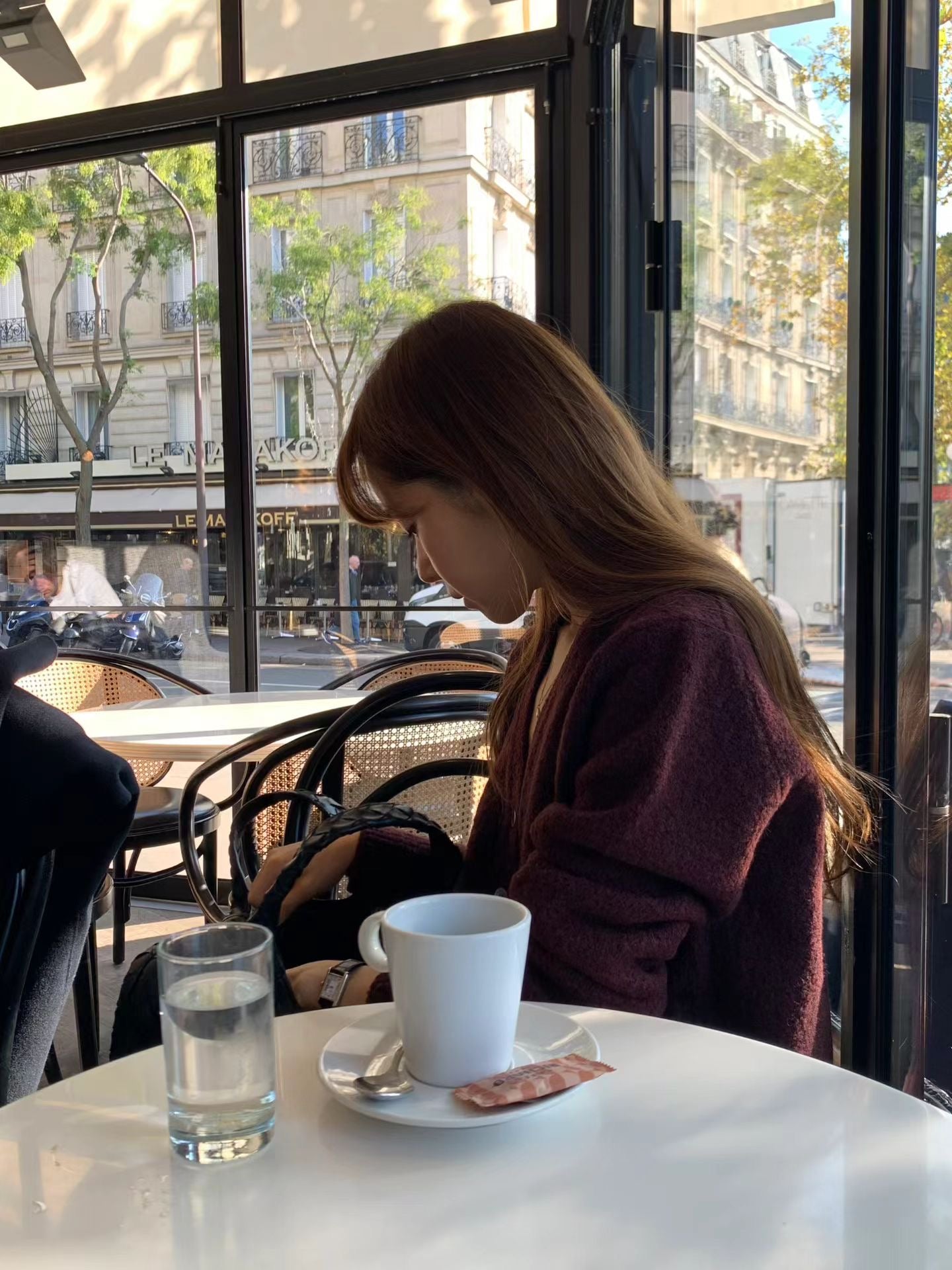 Ounce bokashi wool boucle cardigan-2col