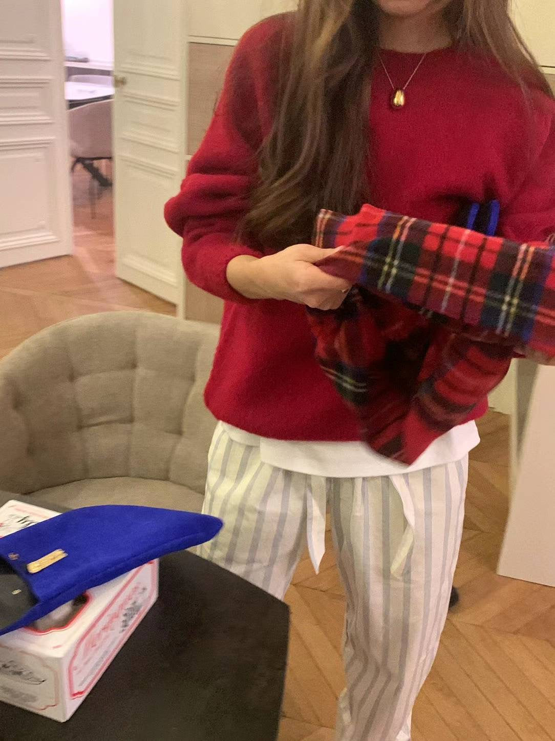 Ounce rosy brush shagidog knit-3col